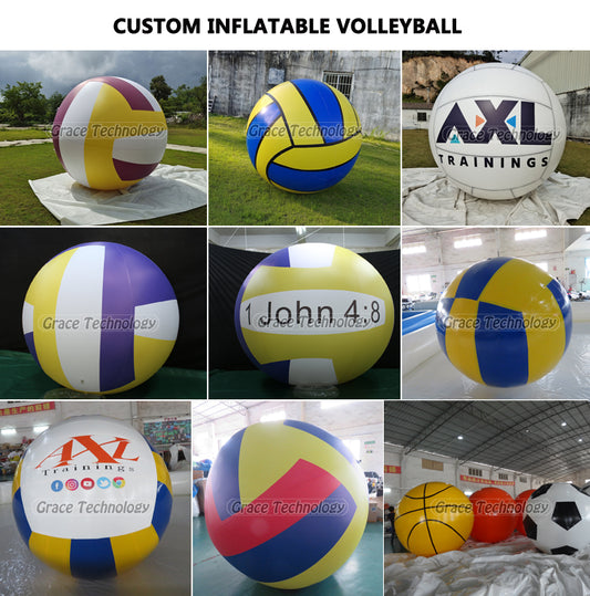 Large Inflatable Sports Balloons Decorations Volleyball for Team Practice & Drills