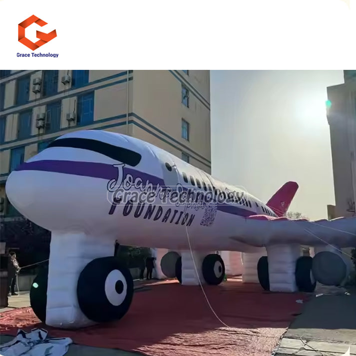 Plane Inflatable Escape Ramp Giant Inflatable Realistic Civilian Aircraft inflatable plane balloon ...