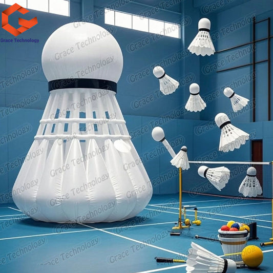 Giant Inflatable Badminton Shuttlecock Branded Sports Decor for Badminton Tournament