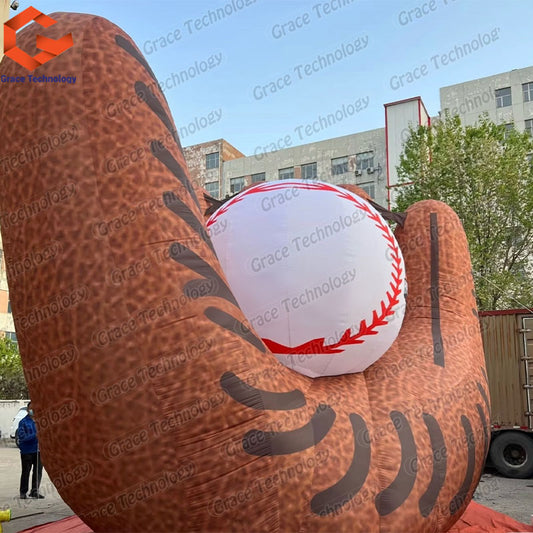 Realistic Inflatable Baseball Gloves, Giant Inflatable Baseball and Glove Prop