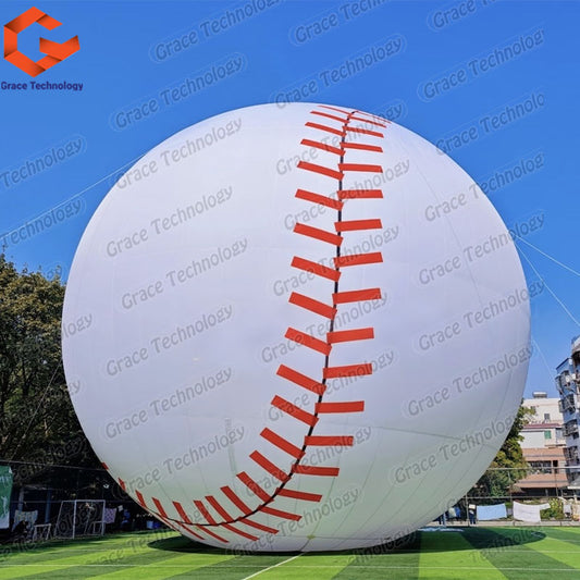 Giant Inflatable Baseball Model Outdoor Sports Event Party Decoration Includes Air Blower Balloon Ball