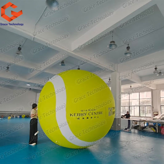 Customized Logo Printing 3m Large Tennis Inflatable Ball Promotional Party Supplies for Advertising