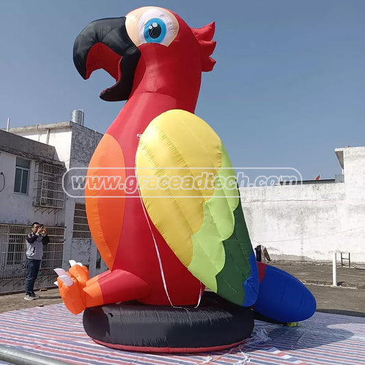 Parrot Inflatable Outdoor Bird Model with Base Free Standing for Business Promot