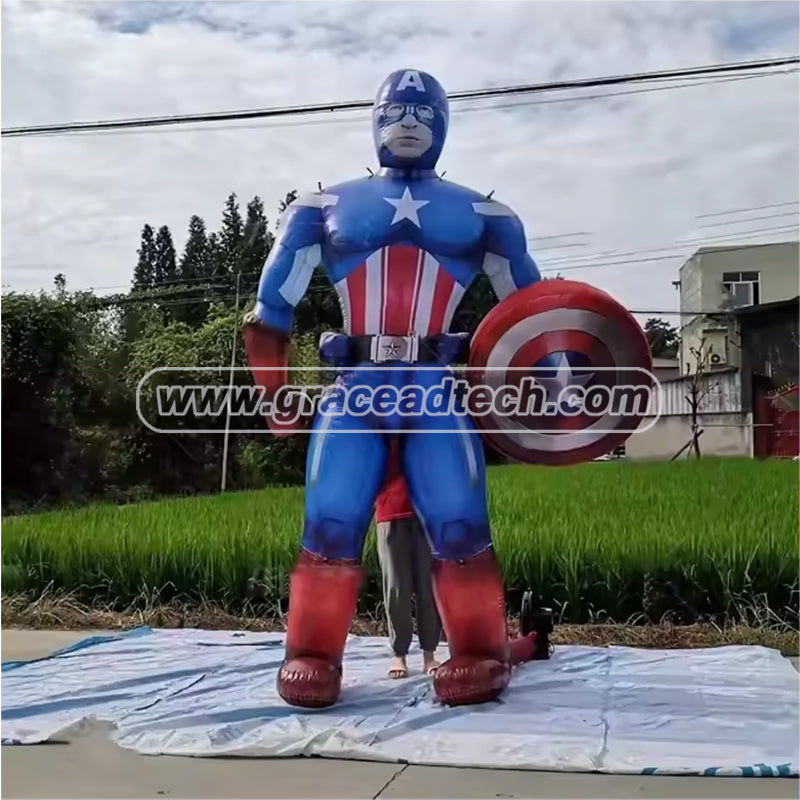 High-quality Commercial Inflatable Cartoon Character Wholesale Company America Life Size Inflatable Captain Cartoon Characters