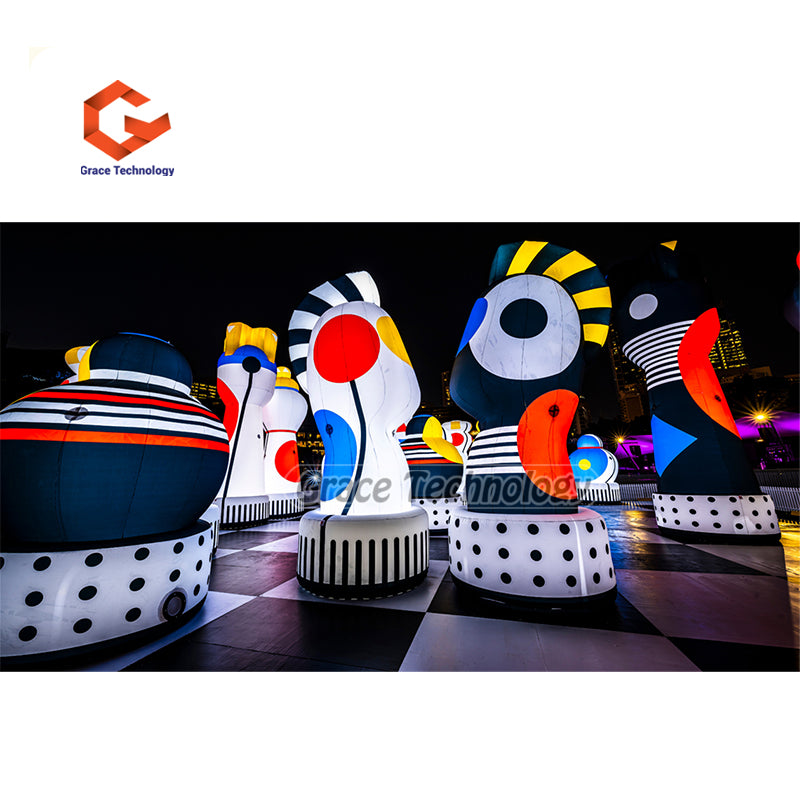 Giant Custom Decorative Inflatable Chess Game Model Inflatable Chess Pieces for Commercial Advertising