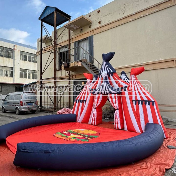Custom Inflatable Castle Backdrop Circus Theme Park Decoration Carnival Inflatable Background