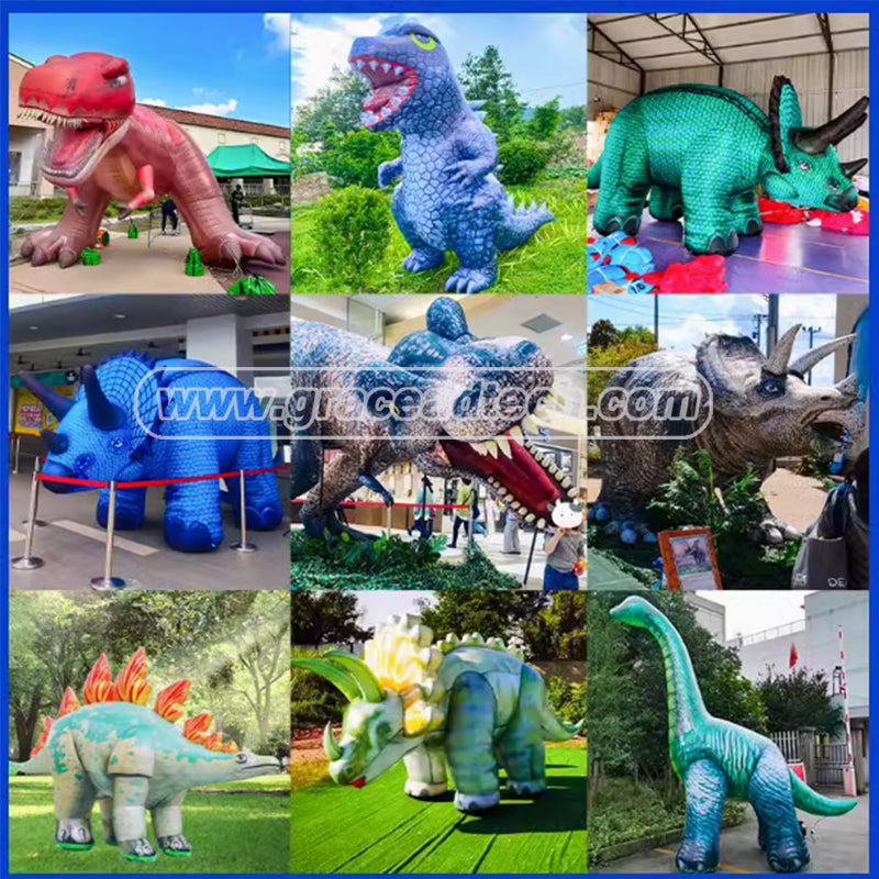 inflatable Tyrannosaurus Rex Stegosaur Pterosaur Triceratops Longnecked Drago Godzilla