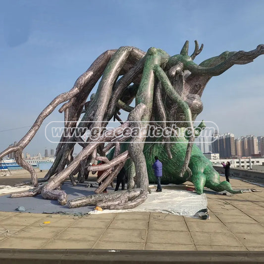 Inflatable Tree Stage Props Bring This Country Music Show To Life