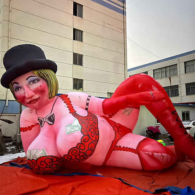4m long inflatable sexy woman cartoon mascot doll balloon