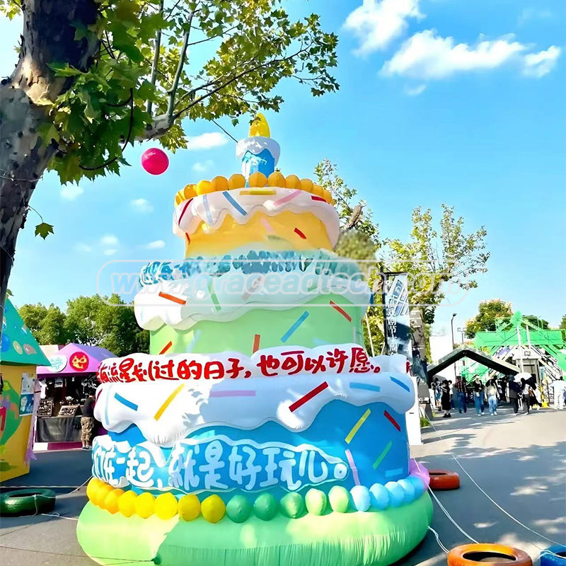 Giant Birthday Inflatables Cake Replicas Balloon