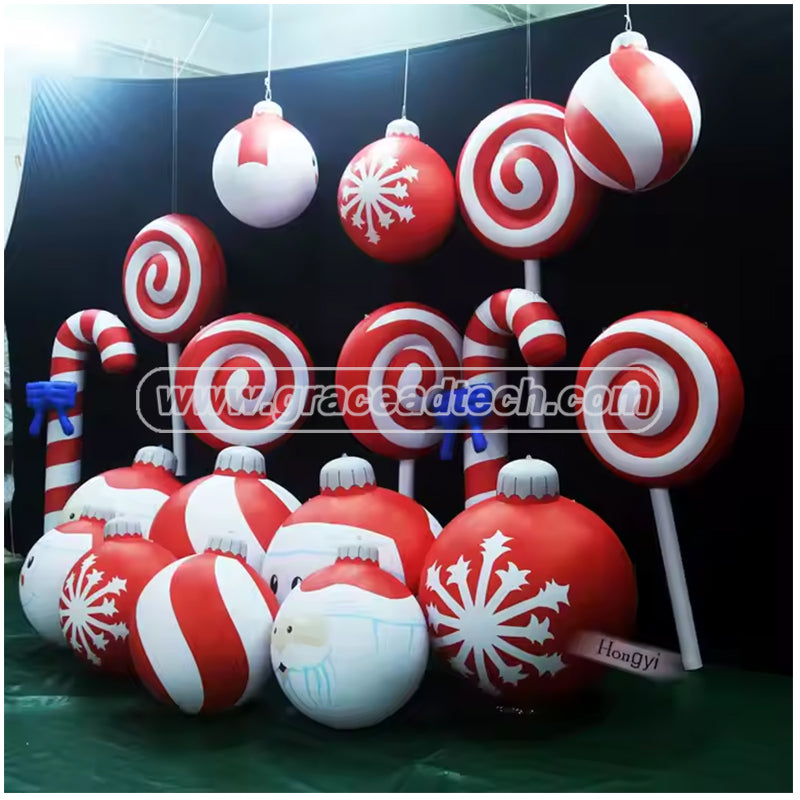 Hanging Inflatable Candy Balloon Inflatable Lollipop Candy Model for Decoration