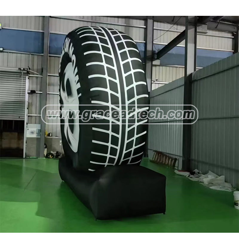 Customized Giant Inflatable Tire For Advertising Oxford Blow Up