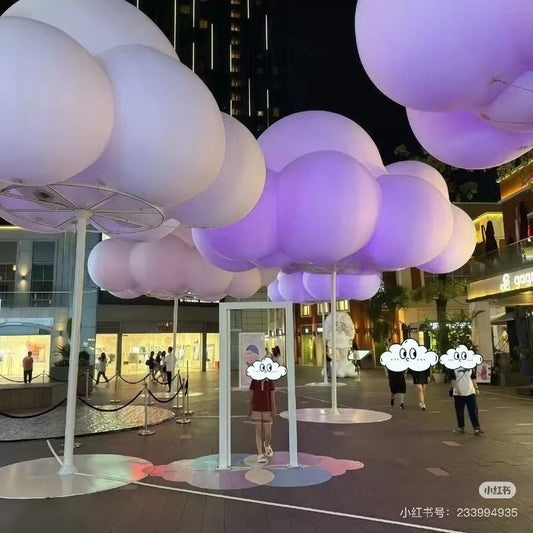 LED Lighting up Inflatable Art Cloud Ball Large Inflatable Structure Art Structures for Outdoor Events