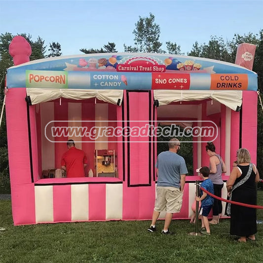 Inflatable Food Truck Ice-Cream Vanice Snack Drinks Booth Tent for Carnival Rental