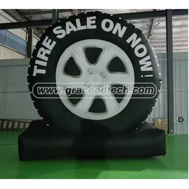 Customized Giant Inflatable Tire For Advertising Oxford Blow Up