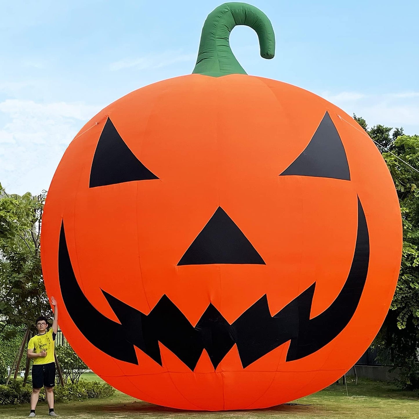 Giant 26Ft Premium Halloween Inflatable Pumpkin Decorations with Blower, Blow up Halloween Decorations Outdoor Holiday Decor for Outdoor Yard Lawn Xmas Party