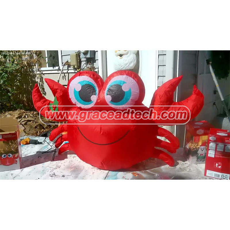 Inflatable Giant Crab Blow Up Sea Animal Figure Party Big Yard
