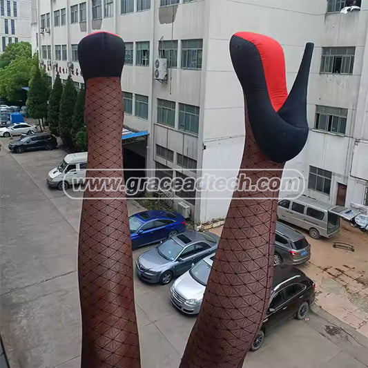 Sexy Legs Wear Fishnet Socks Lighting Inflatable Legs Model