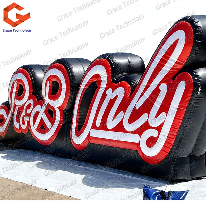 Custom logo Letter Large Giant Business Outdoor Mobile Display Advertising Decoration Blow up Balloon Billboard Inflatable Signs