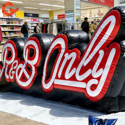 Custom logo Letter Large Giant Business Outdoor Mobile Display Advertising Decoration Blow up Balloon Billboard Inflatable Signs