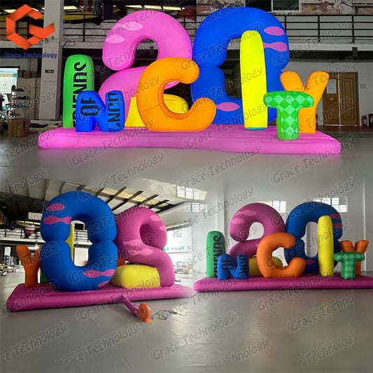 Inflatable Letters Inflatable Words Letter Word English Alphabet Inflatable Text Balloon for Advertising Decoration Party Events