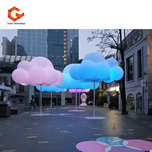 Giant Air Cloud Balloon for Advertising Inflatables Hanging Decoration for Parties Events Stages and Promotions