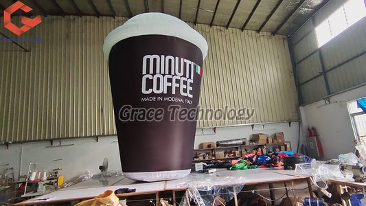 20ft Giant Inflatable Cups Outdoor Inflatable Coffee Cup Inflatable Bottles for Display