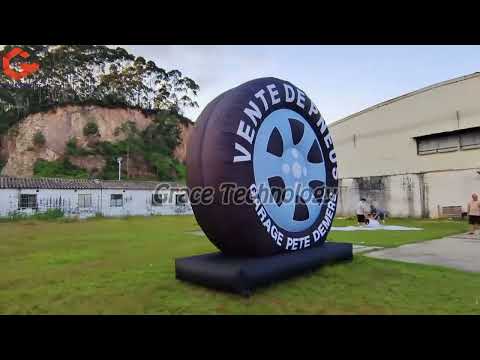 Giant Inflatable Tire Replicas Advertising Inflatable Tire Balloon for Car Shop Exhibition