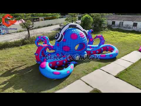 Giant Inflatable Octopus Decorations Inflatable Octopus DJ Stage Booth for DJ Music Festival