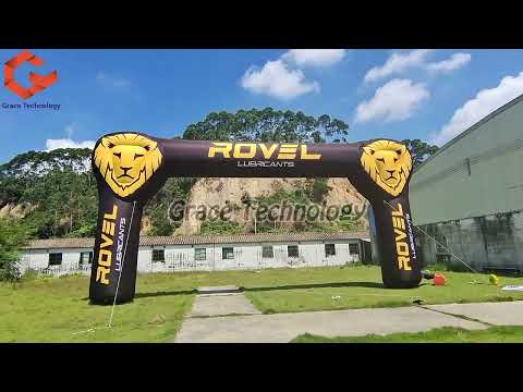 Custom Inflatable Arch with 3D Lion Head Balloon for Outdoor Advertising Events