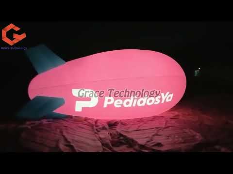 LED Lighting Inflatable Blimp PVC Inflatable Airship Balloon for Outdoor Exhibition