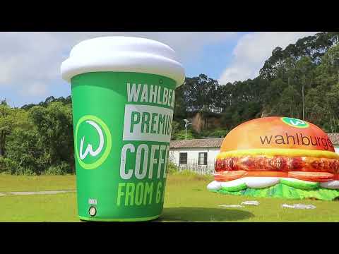 15ft Giant Inflatable Coffee Cup Replicas with LED Lights for Coffee Shop Promotional