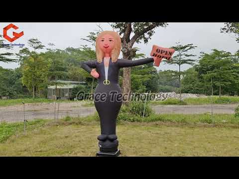 Custom Beauty Girl Human Air Dancer Inflatable Wavy Tube Man for Shop Openning