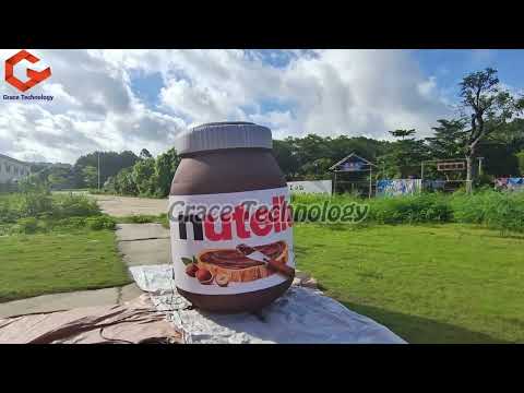 Giant Inflatable Nutella Jar Bottle Can Replicas Custom Inflatable Chocolate Bottle for Outdoor