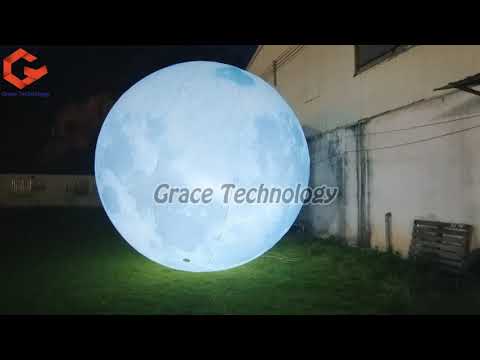 20ft Giant Inflatable Moon Balloon LED Lighting Inflatable Planet Moon Balloon