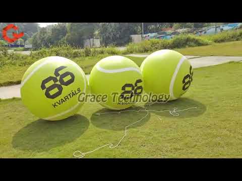 Decoration Inflatable Tennis Ball Replicas Balloon Sports Events Inflatable Helium Balloon for Advertising