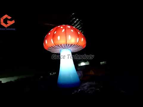 Giant Inflatable Mushroom Decoration LED Lighted Inflatable Mushroom for Party Festival Stage