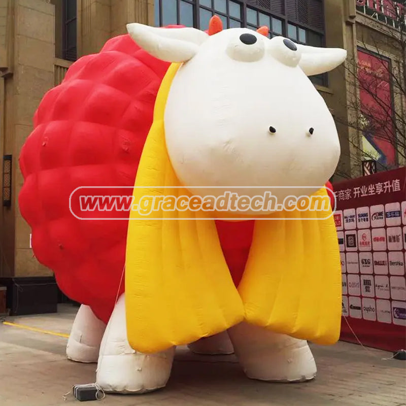 Large Inflatable Cartoon Animal Decoration Inflatable Big White Sheep Model