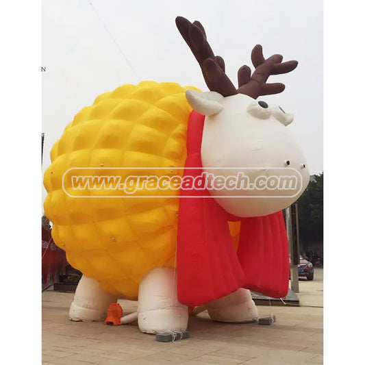 Large Inflatable Cartoon Animal Decoration Inflatable Big White Sheep Model