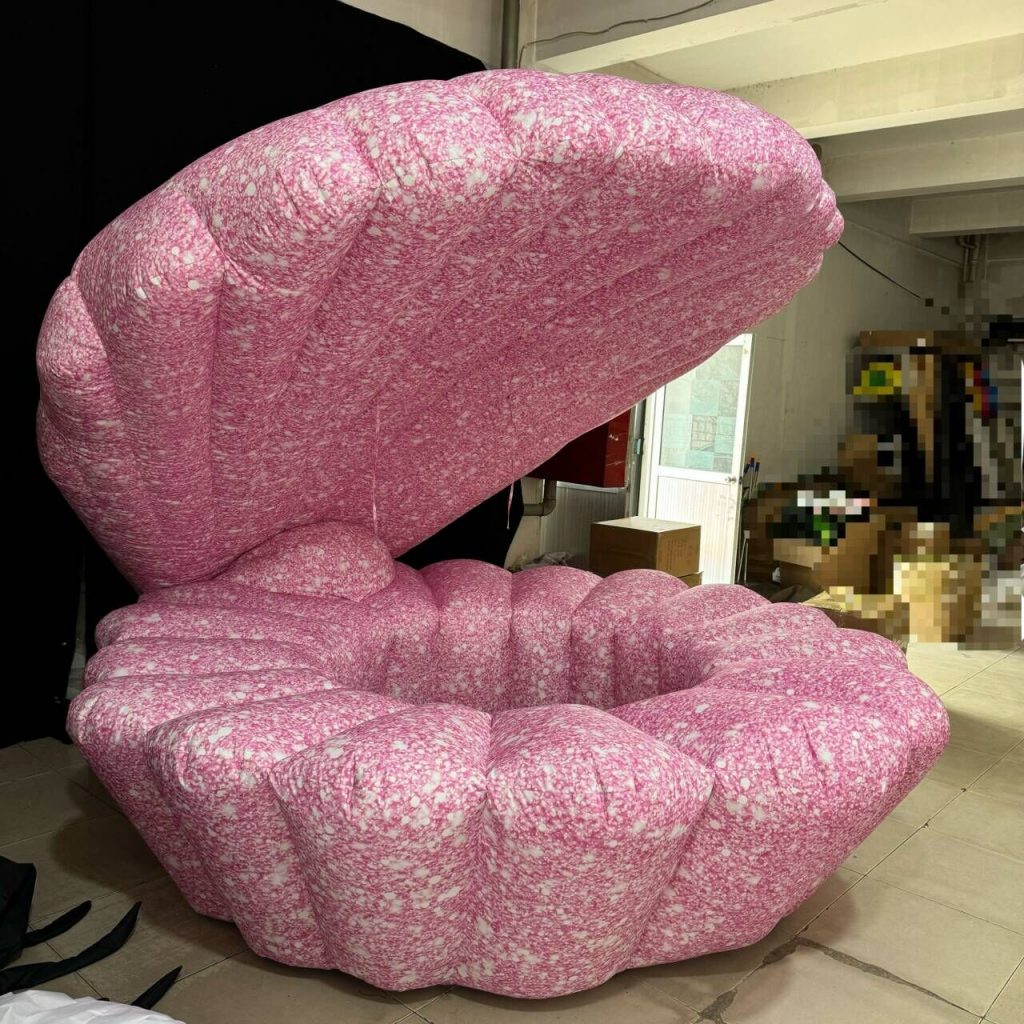 Wedding Scene Decoration Inflatable pink Shell,printing logo Inflatable Sea Shell for Advertising