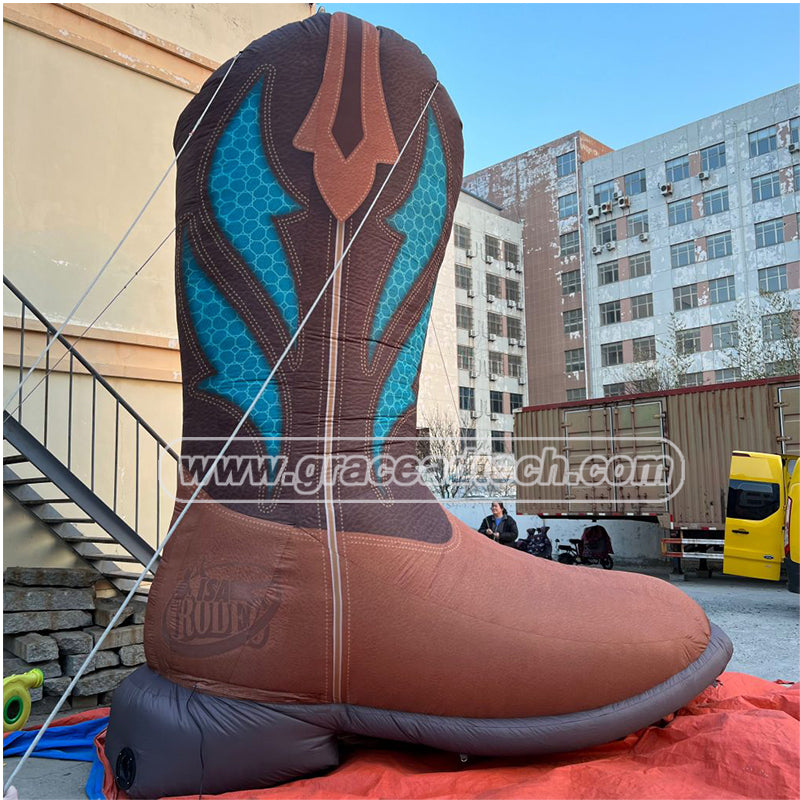 Simulation Inflatable Western Cowboy Boot shoes Model