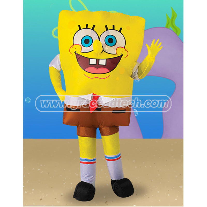 Giant Advertising Spongebob Inflatable Cartoon Christmas Mascot Decorate Inflatable Cartoon Character