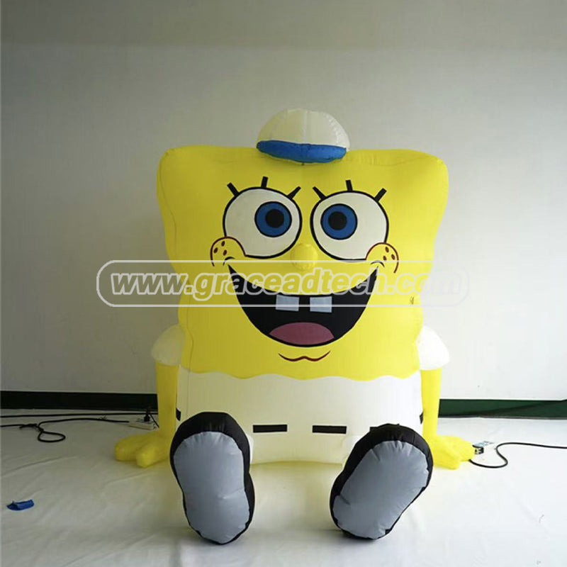 Giant Advertising Spongebob Inflatable Cartoon Christmas Mascot Decorate Inflatable Cartoon Character