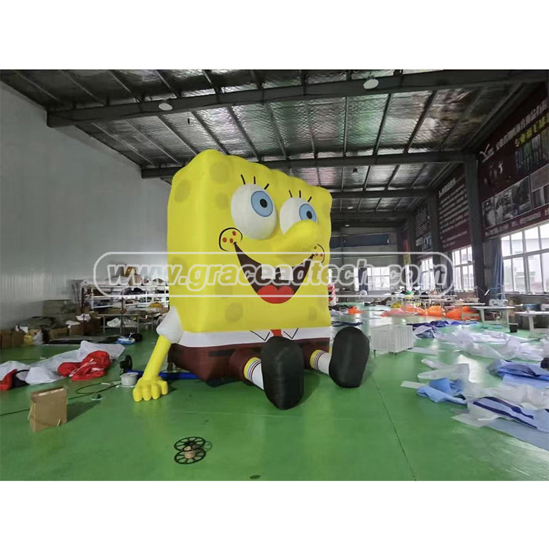 Giant Advertising Spongebob Inflatable Cartoon Christmas Mascot Decorate Inflatable Cartoon Character