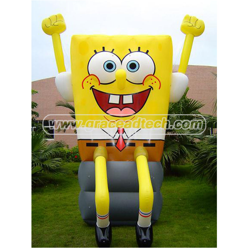 Giant Advertising Spongebob Inflatable Cartoon Christmas Mascot Decorate Inflatable Cartoon Character