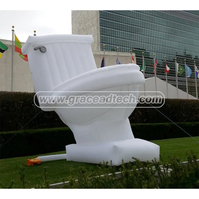 Outdoor Inflatable Toilet Replicas Model for Advertising