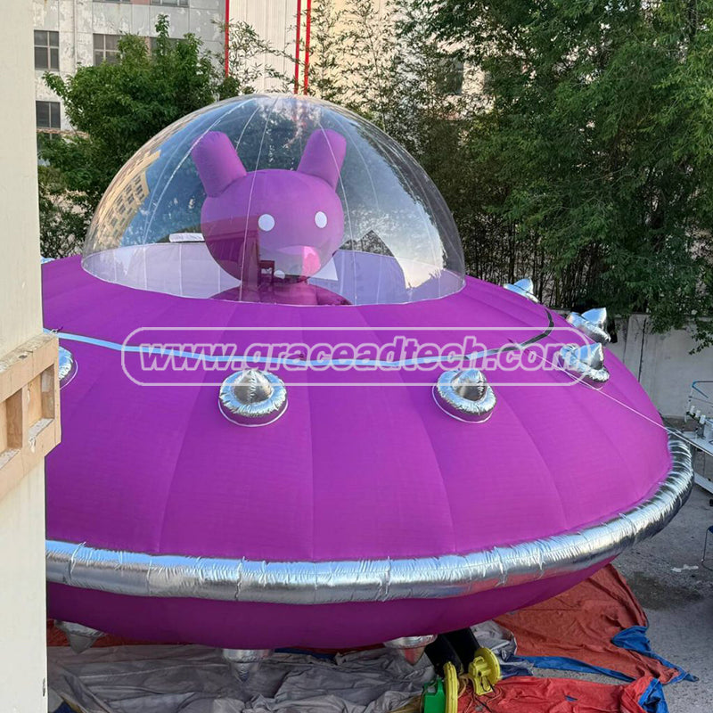 Inflatable UFO Balloon Flying Saucer Replicas Models for Space Theme Event Decoration