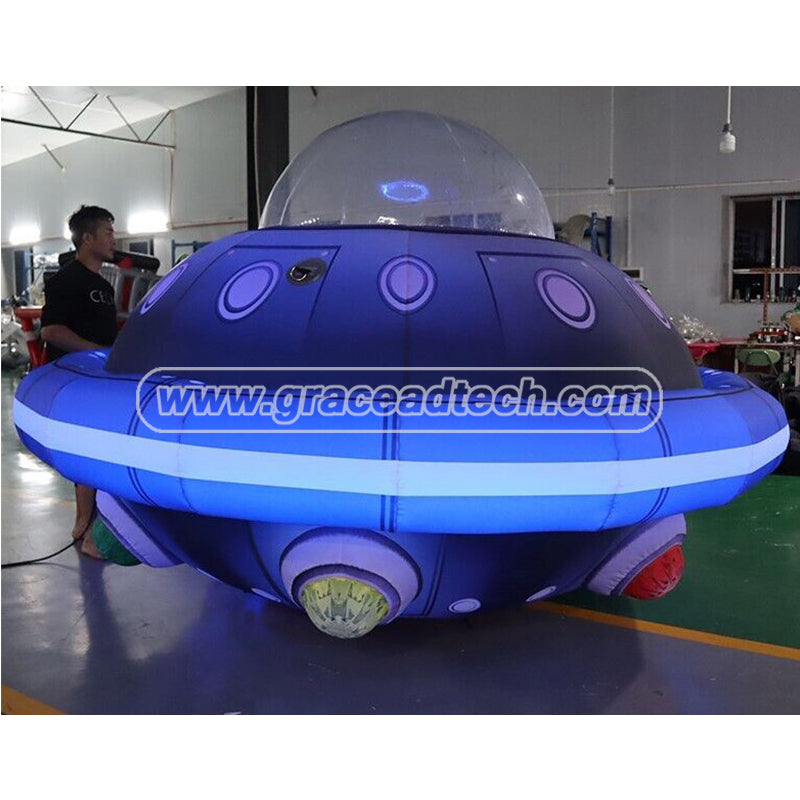Inflatable UFO Balloon Flying Saucer Replicas Models for Space Theme Event Decoration